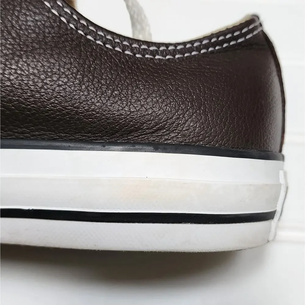 Converse Chuck Taylor All Star Low Leather Adult Sneakers Size 8.5 M/10.5W Brown - Picture 9 of 11